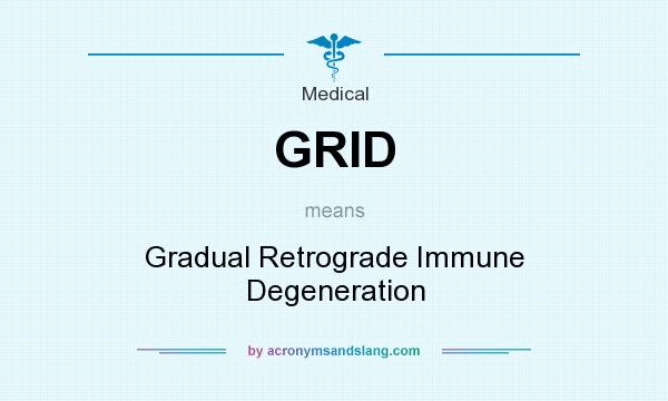 What does GRID mean? It stands for Gradual Retrograde Immune Degeneration