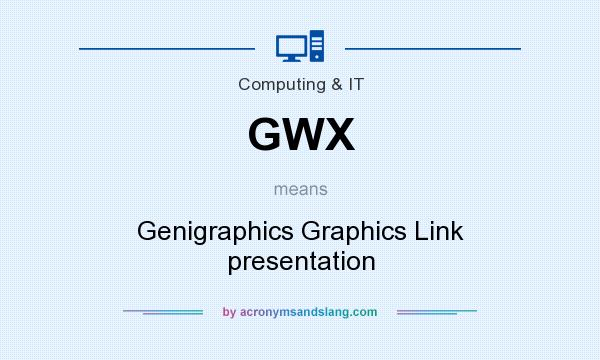 What does GWX mean? It stands for Genigraphics Graphics Link presentation