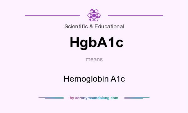 What does HgbA1c mean? It stands for Hemoglobin A1c