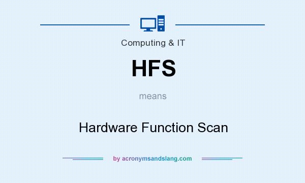 What does HFS mean? It stands for Hardware Function Scan