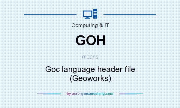 What does GOH mean? It stands for Goc language header file (Geoworks)