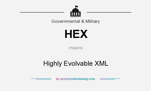 What does HEX mean? It stands for Highly Evolvable XML