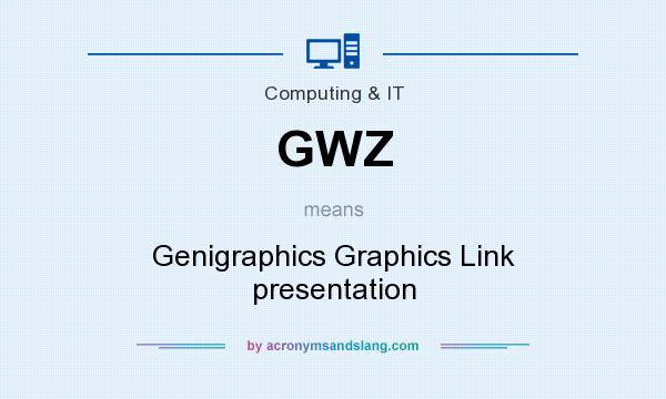 What does GWZ mean? It stands for Genigraphics Graphics Link presentation