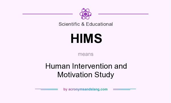What does HIMS mean? It stands for Human Intervention and Motivation Study