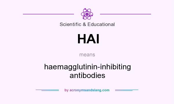 What does HAI mean? It stands for haemagglutinin-inhibiting antibodies