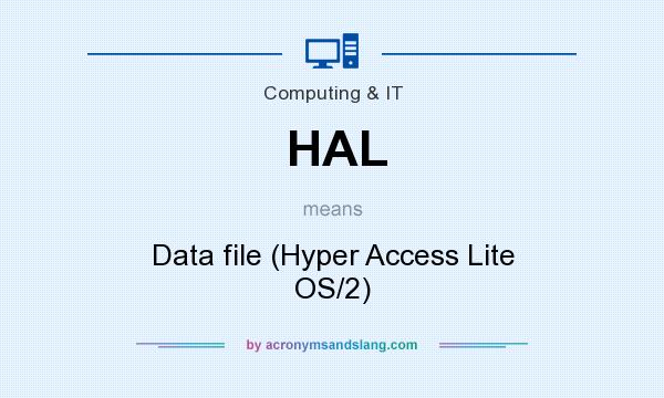 What does HAL mean? It stands for Data file (Hyper Access Lite OS/2)