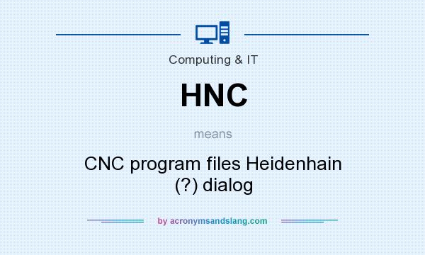 What does HNC mean? It stands for CNC program files Heidenhain (?) dialog