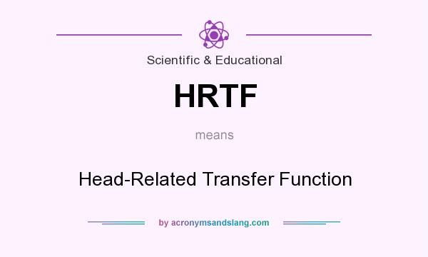 What does HRTF mean? It stands for Head-Related Transfer Function