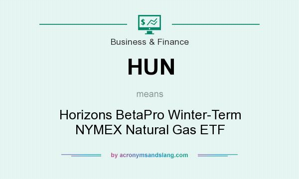 What does HUN mean? It stands for Horizons BetaPro Winter-Term NYMEX Natural Gas ETF