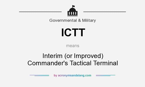 What does ICTT mean? It stands for Interim (or Improved) Commander`s Tactical Terminal