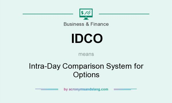 What does IDCO mean? It stands for Intra-Day Comparison System for Options