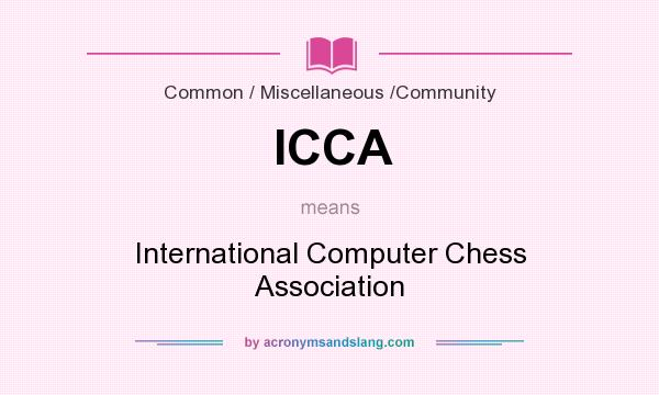 What does ICCA mean? It stands for International Computer Chess Association