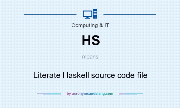 What does HS mean? It stands for Literate Haskell source code file