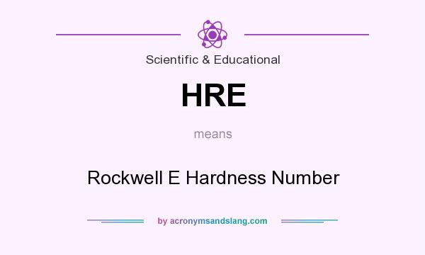 What does HRE mean? It stands for Rockwell E Hardness Number
