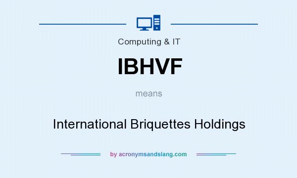 What does IBHVF mean? It stands for International Briquettes Holdings