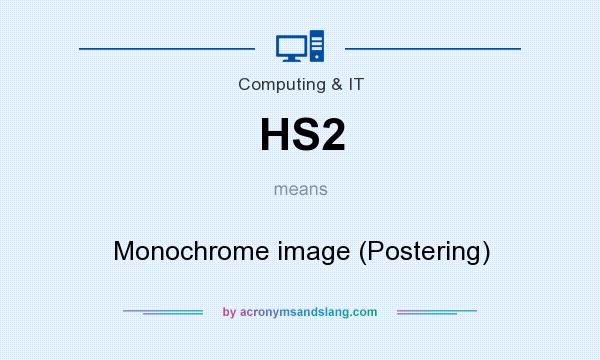 What does HS2 mean? It stands for Monochrome image (Postering)