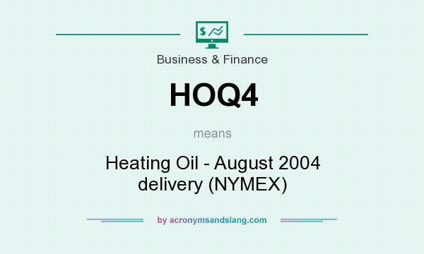 What does HOQ4 mean? It stands for Heating Oil - August 2004 delivery (NYMEX)