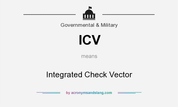 What does ICV mean? It stands for Integrated Check Vector