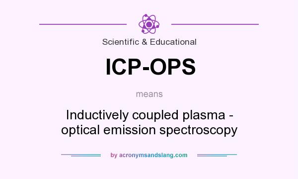 What does ICP-OPS mean? It stands for Inductively coupled plasma - optical emission spectroscopy