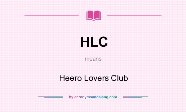 What does HLC mean? It stands for Heero Lovers Club