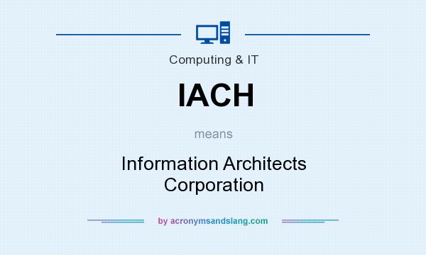 What does IACH mean? It stands for Information Architects Corporation