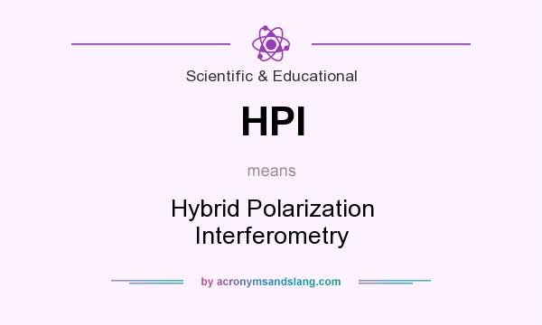 What does HPI mean? It stands for Hybrid Polarization Interferometry