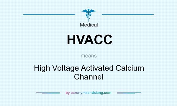 What does HVACC mean? It stands for High Voltage Activated Calcium Channel