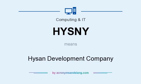 What does HYSNY mean? It stands for Hysan Development Company