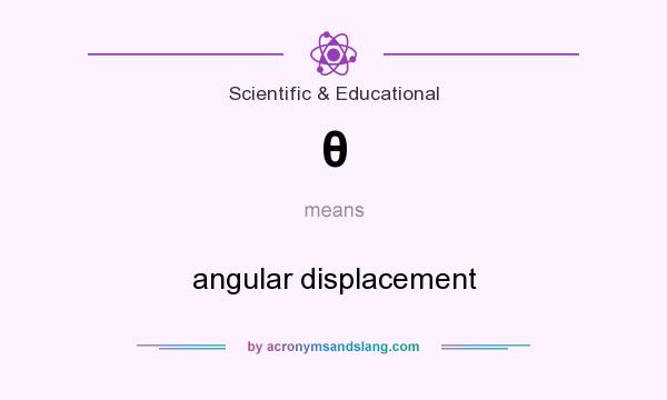 What does θ mean? It stands for angular displacement