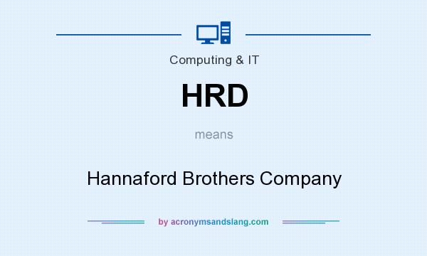 What does HRD mean? It stands for Hannaford Brothers Company
