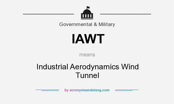 What does IAWT mean? It stands for Industrial Aerodynamics Wind Tunnel