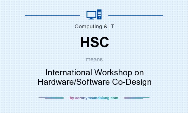 What does HSC mean? It stands for International Workshop on Hardware/Software Co-Design