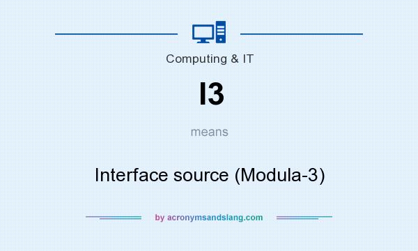 What does I3 mean? It stands for Interface source (Modula-3)