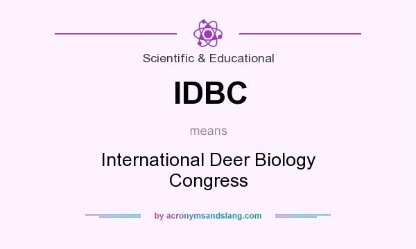 What does IDBC mean? It stands for International Deer Biology Congress