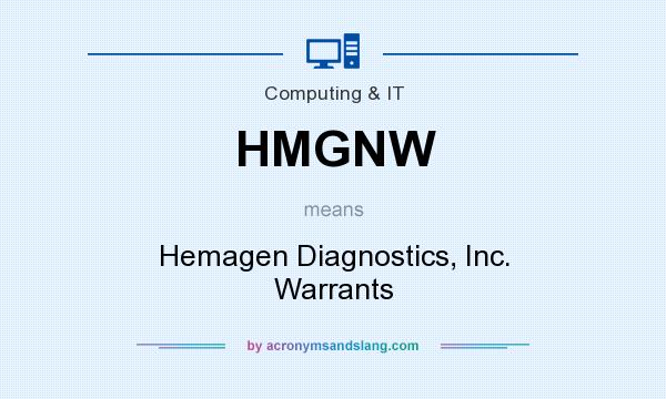 What does HMGNW mean? It stands for Hemagen Diagnostics, Inc. Warrants