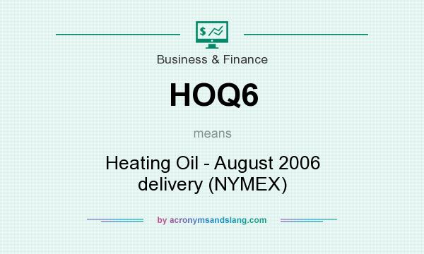 What does HOQ6 mean? It stands for Heating Oil - August 2006 delivery (NYMEX)
