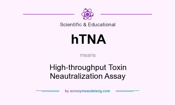 What does hTNA mean? It stands for High-throughput Toxin Neautralization Assay