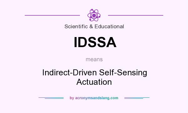What does IDSSA mean? It stands for Indirect-Driven Self-Sensing Actuation