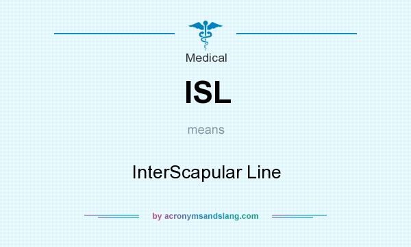 What does ISL mean? It stands for InterScapular Line