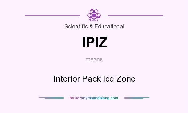 What does IPIZ mean? It stands for Interior Pack Ice Zone
