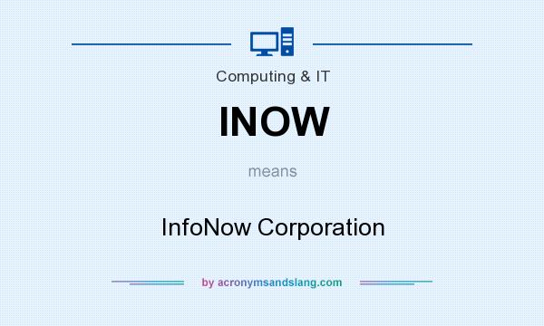 What does INOW mean? It stands for InfoNow Corporation