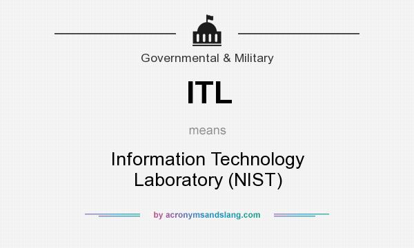 What does ITL mean? It stands for Information Technology Laboratory (NIST)