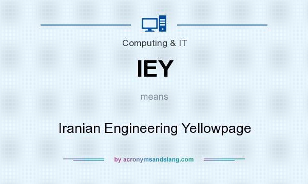 What does IEY mean? It stands for Iranian Engineering Yellowpage