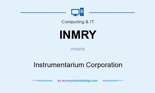 What does INMRY mean? It stands for Instrumentarium Corporation