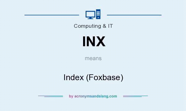What does INX mean? It stands for Index (Foxbase)