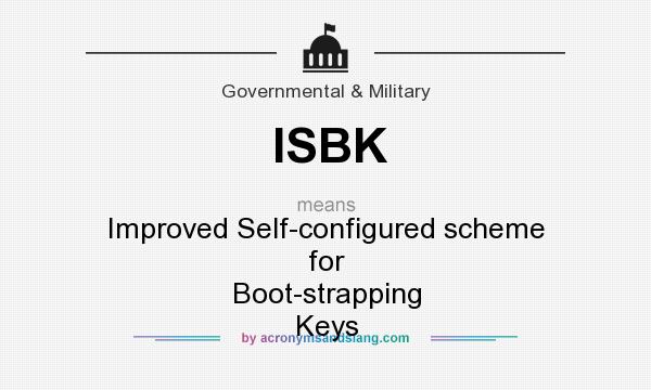 What does ISBK mean? It stands for Improved Self-configured scheme for Boot-strapping Keys