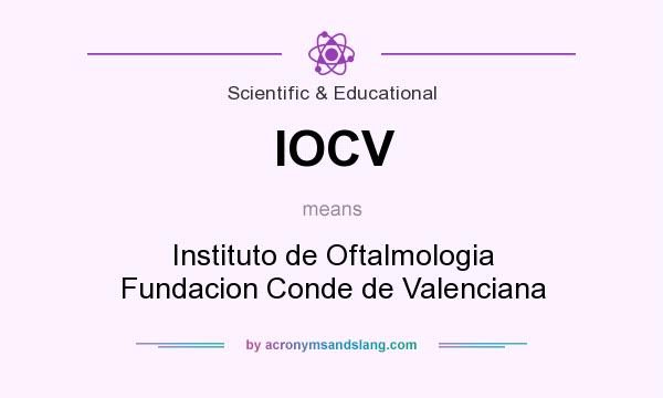 What does IOCV mean? It stands for Instituto de Oftalmologia Fundacion Conde de Valenciana