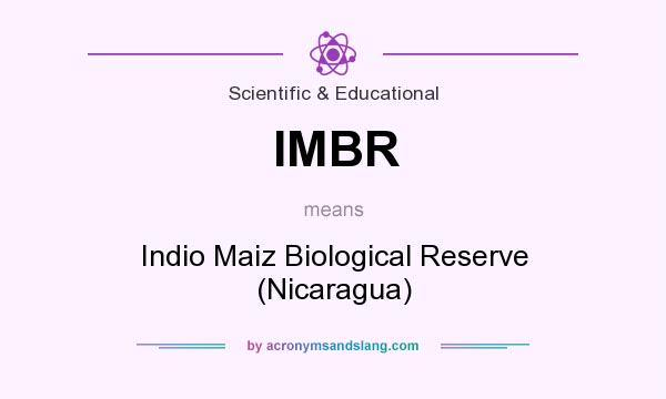 What does IMBR mean? It stands for Indio Maiz Biological Reserve (Nicaragua)