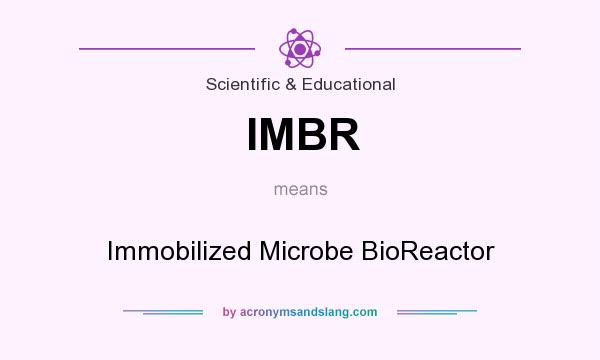 What does IMBR mean? It stands for Immobilized Microbe BioReactor