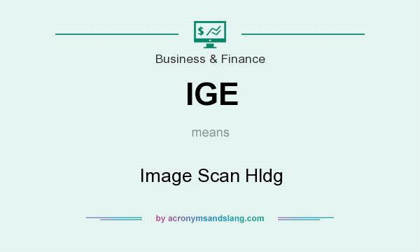 What does IGE mean? It stands for Image Scan Hldg